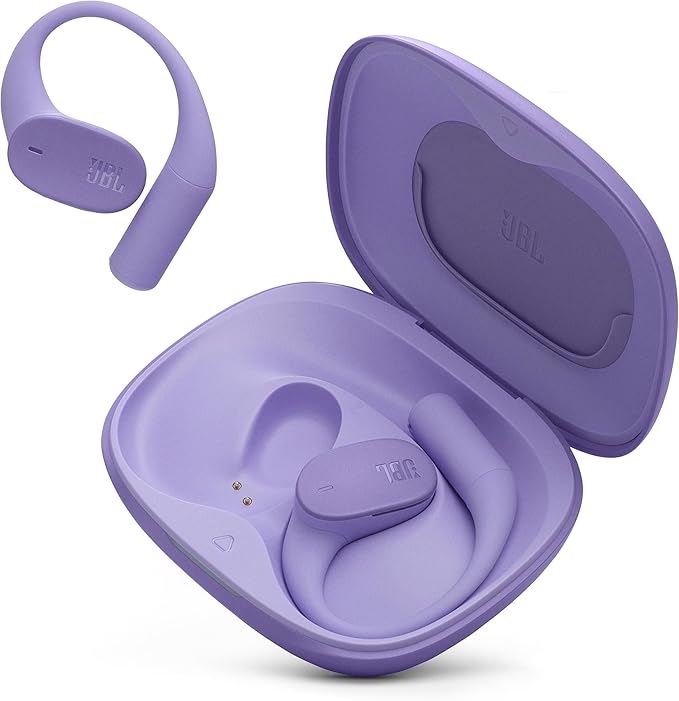 JBL Sense Lite - True Wireless Open-ear Headphones, Designed for all-day comfort, 4 mics for crisp, clear calls, IP54 water and dust resistant, Up to 32 (8+24 in case) total hours of playtime (Purple)