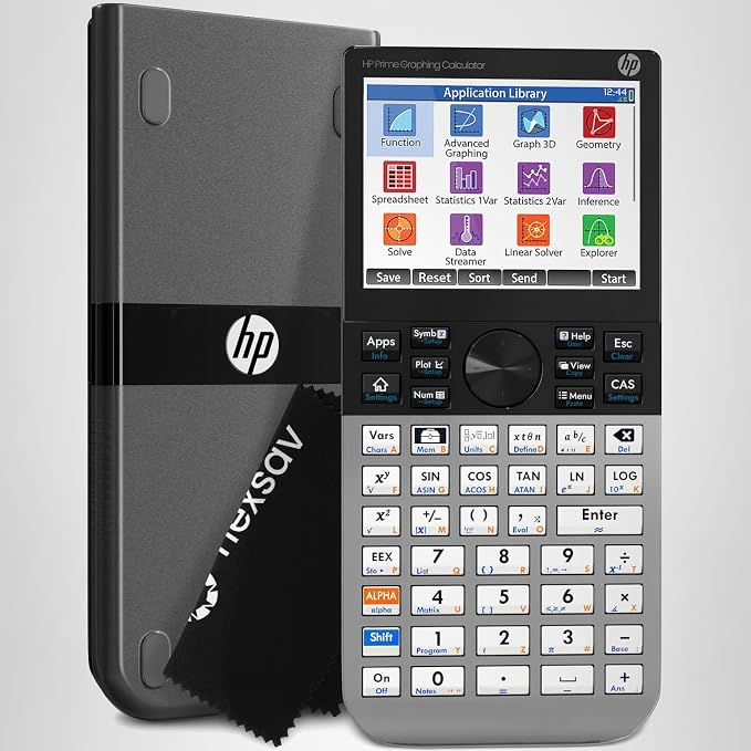HP Prime G2 Graphing Calculator – Multi-Touch 3.5" Color Display CAS Exam Approved SAT/AP/IB Scientific Calculator for School, Highschool, College Students – Programmable, 256MB, Includes Case + Cloth
